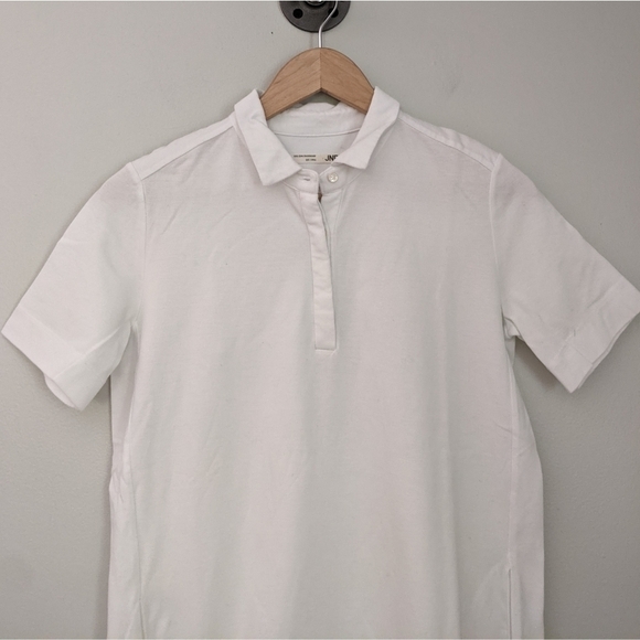 JNBY White Textured Collared Shirt Golf Dress - Picture 2 of 9